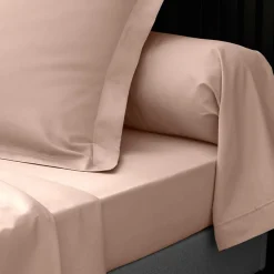 Drap Housse Percale Bonnet 30 Cm 200x160cm Rose><noscript><img width=