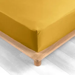 Douceur D'Intérieur Drap Housse Percale Bonnet 30 Cm 200x160cm jaune* Drap Housse|Drap Housse
