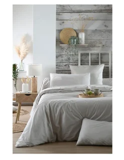Drap housse percale en coton Nuage>Eden Sale