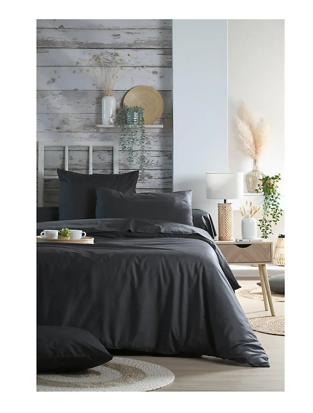 Drap housse percale en coton Nuage>Eden