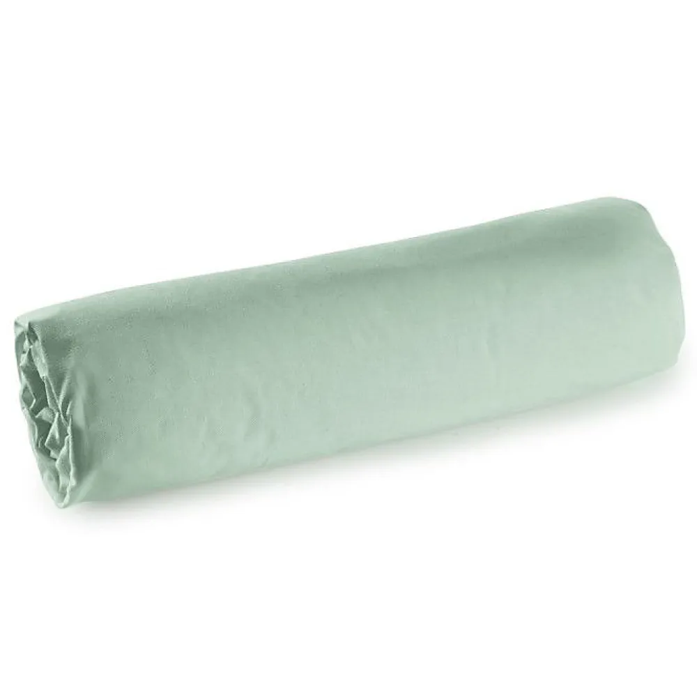 Drap housse percale "Julian" avec bonnet 35 cm toutes dimensions - Julian Céladon - 90 x 190 cm bonnet de 35 cm>Coton Pur
