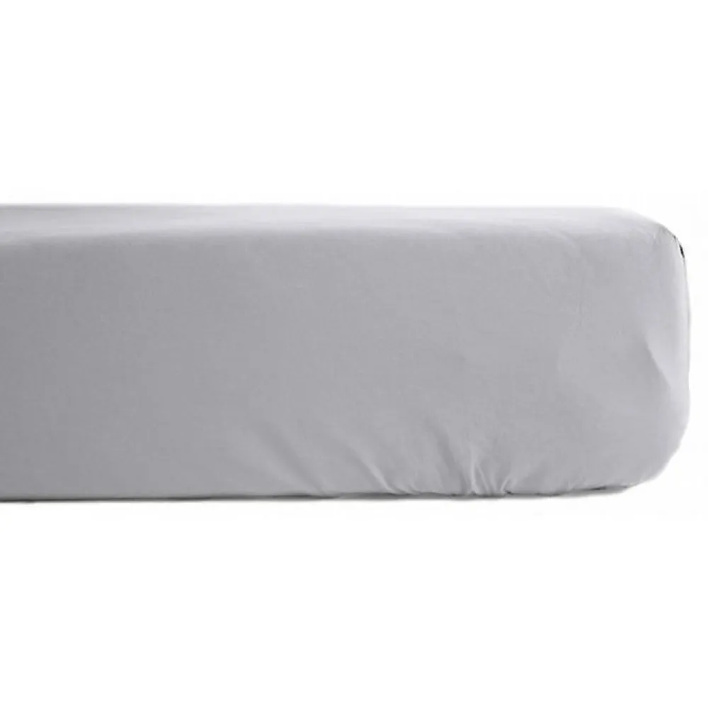 Drap housse percale pur coton peigné longues fibres 80 fils/cm² avec bonnet de 35 cm - Perle - 140 x 190 cm bonnet de>Vent Du Sud Discount