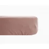 Vent Du Sud Drap housse percale pur coton peigné longues fibres 80 fils/cm² avec bonnet de 35 cm - Rose - 180 x 200 cm bonnet de 3* Drap Housse|Drap Housse