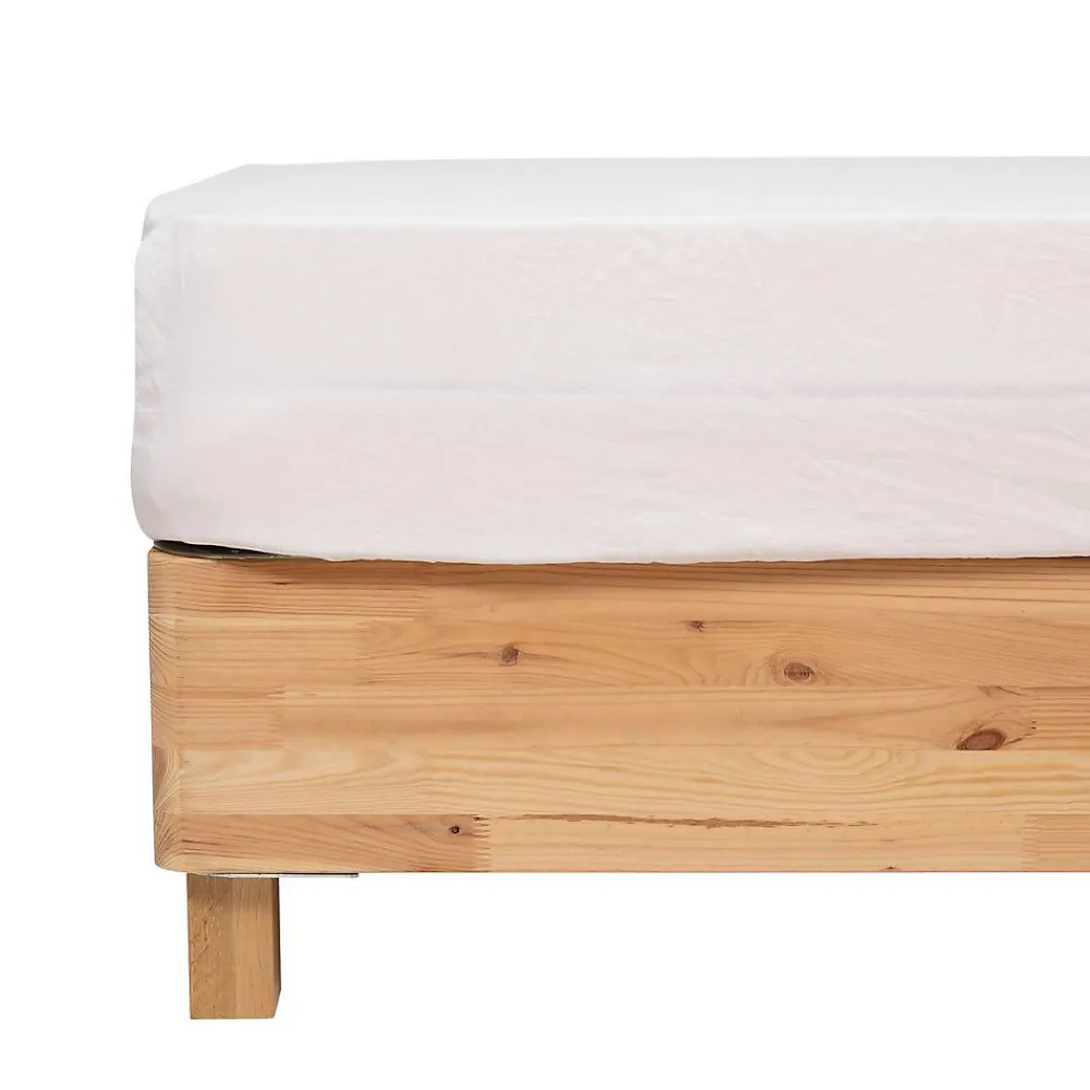Drap housse Priscia blanc 160x200cm - Atmosphera>Atmosphera Créateur D'Intérieur Discount