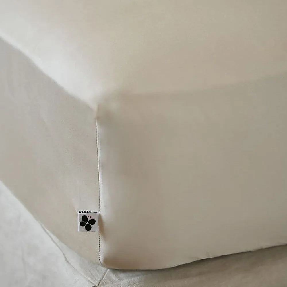 L'Effet Papillon Drap housse "Salomé" Viscose de bambou 120 fils/cm² toutes dimensions - Salomé Pampa - 180 x 200 cm bonnet de 30 cm* Drap Housse|Drap Housse