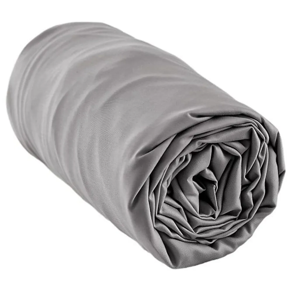 Drap housse "Salomé" Viscose de bambou 120 fils/cm² toutes dimensions - Salomé Granit - 180 x 200 cm bonnet de 30 cm>L'Effet Papillon Best