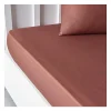 Todays Tools Drap housse TODAY Essential - 140 x 190 cm - 2 personnes - 100% Coton uni - Terracotta* Drap Housse|Drap Housse