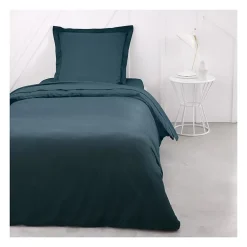 Todays Tools Drap housse TODAY Essential - 90 x 190 cm - 1 personne - 100% Coton uni - Paon* Drap Housse|Drap Housse