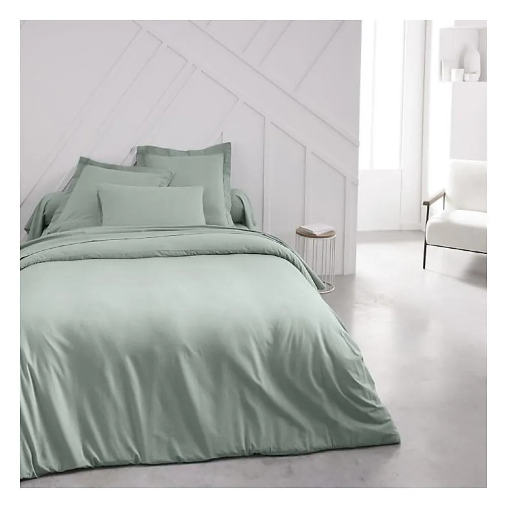 Todays Tools Drap housse TODAY Essential - 160 x 200+30 cm - 2 personnes - 100% Coton uni - Celadon* Drap Housse|Drap Housse