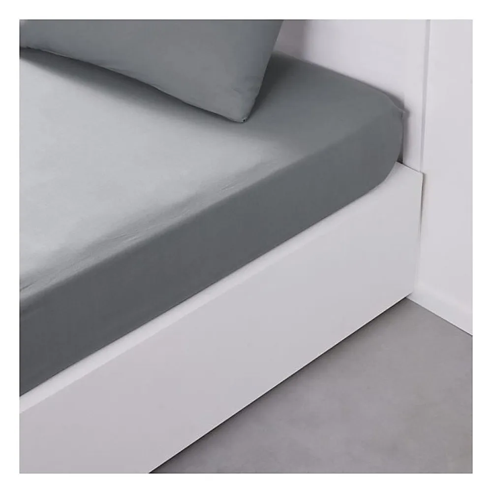 Todays Tools Drap housse TODAY Essential - 140 x 190 cm - 2 personnes - 100% Coton uni - Acier* Drap Housse|Drap Housse