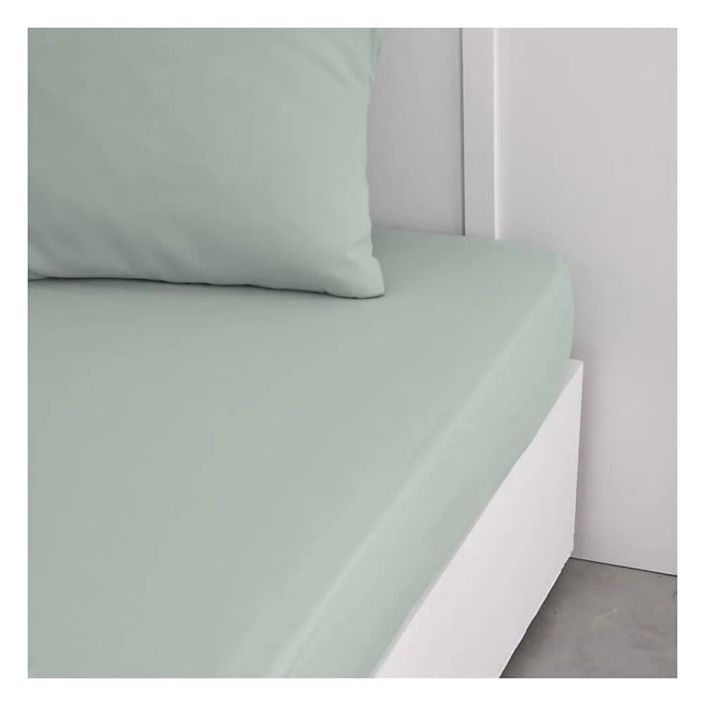 Todays Tools Drap housse TODAY Essential - 140 x 190 cm - 2 personnes - 100% Coton uni - Celadon* Drap Housse|Drap Housse