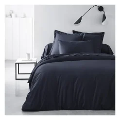 Drap housse TODAY Essential - 140 x 200+30 cm - 2 personnes - 100% Coton uni - Navy>Todays Tools Outlet