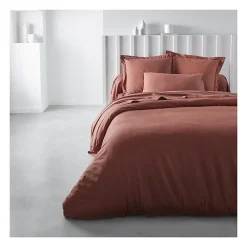 Todays Tools Drap housse TODAY Essential - 160 x 200+30 cm - 2 personnes - 100% Coton uni - Terracotta* Drap Housse|Drap Housse