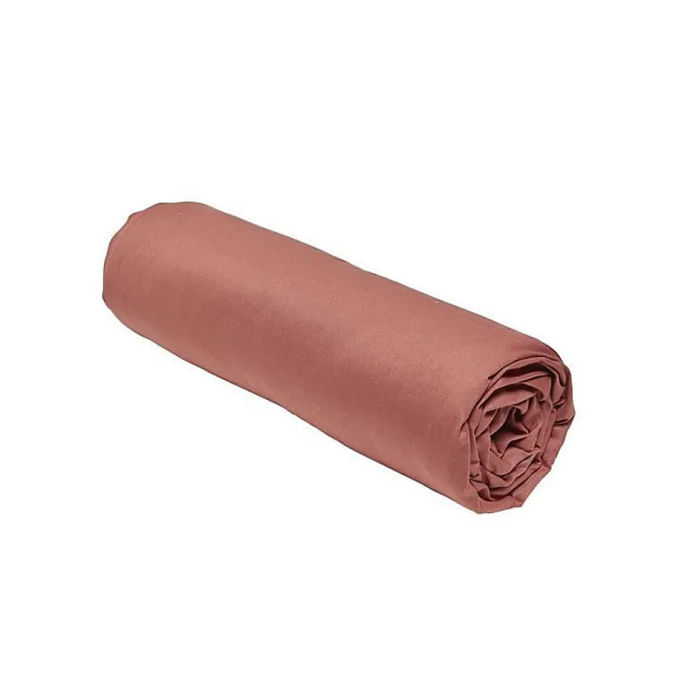 Todays Tools Drap housse TODAY Essential - 160 x 200+30 cm - 2 personnes - 100% Coton uni - Terracotta* Drap Housse|Drap Housse