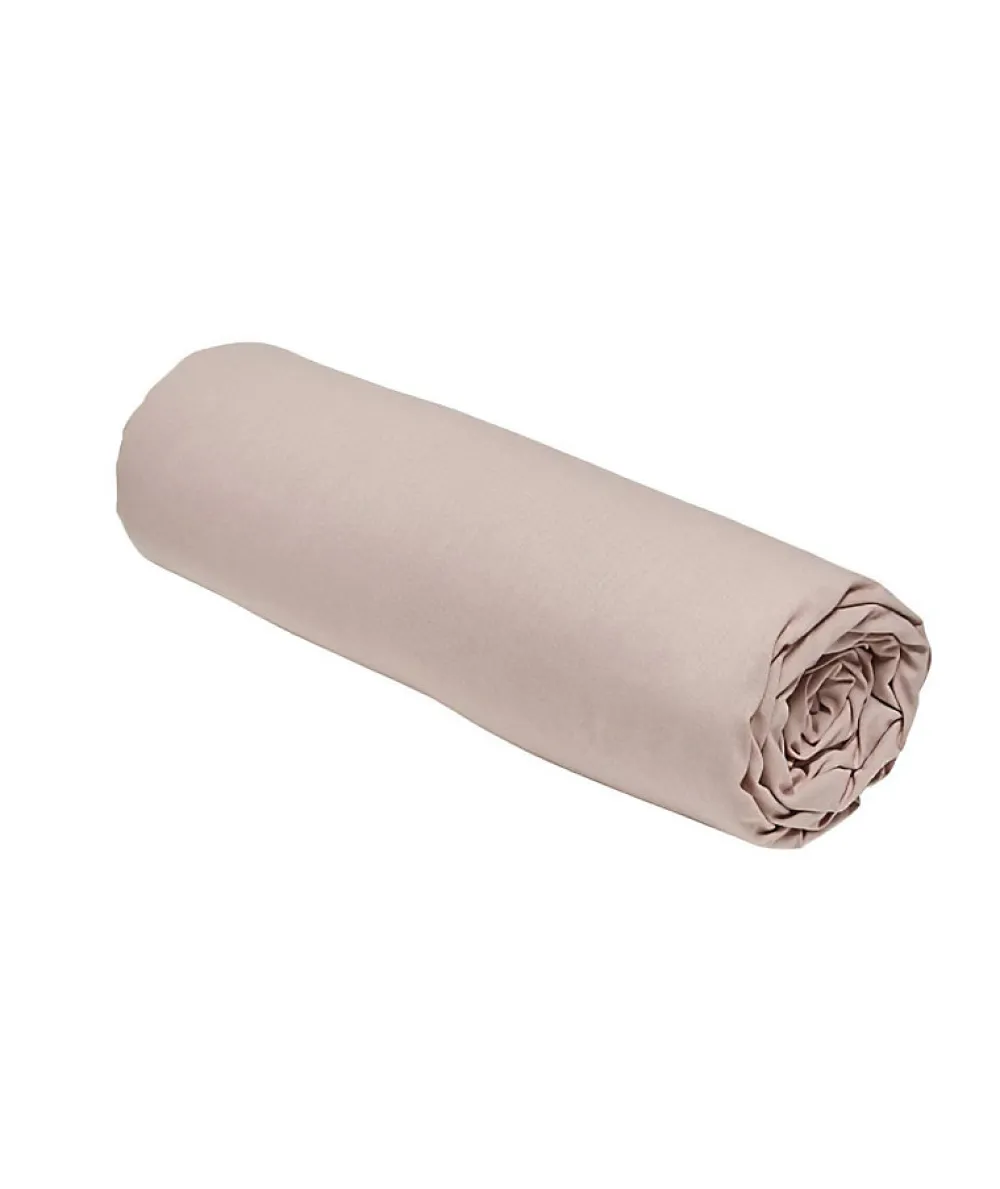 Drap housse TODAY Essential - 140 x 200+30 cm - 2 personnes - 100% Coton uni - Rose des sables>Todays Tools Online