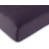 Univers Décor Drap housse toutes dimensions 100% Coton/57 fils/cm² - Prune - 180 x 200 cm* Drap Housse|Drap Housse