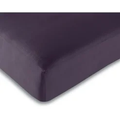 Univers Décor Drap housse toutes dimensions 100% Coton/57 fils/cm² - Prune - 180 x 200 cm* Drap Housse|Drap Housse
