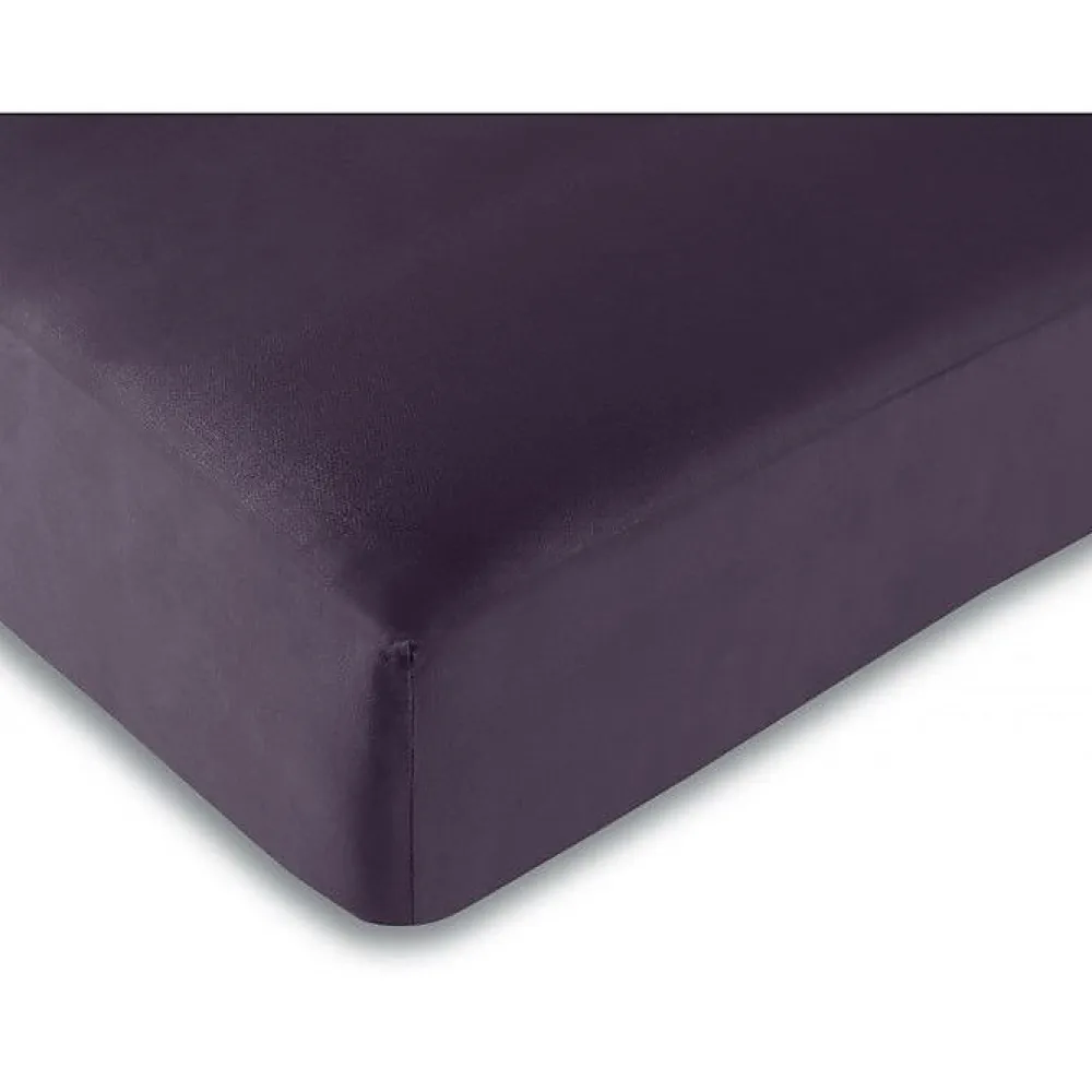 Univers Décor Drap housse toutes dimensions 100% Coton/57 fils/cm² - Prune - 180 x 200 cm* Drap Housse|Drap Housse