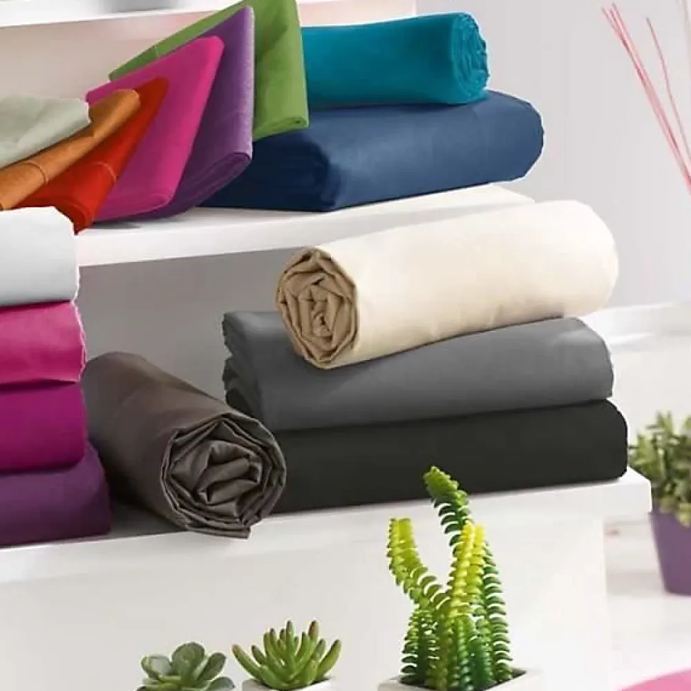 Univers Décor Drap housse toutes dimensions 100% Coton/57 fils/cm² - Rouge - 160 x 200 cm* Drap Housse|Drap Housse