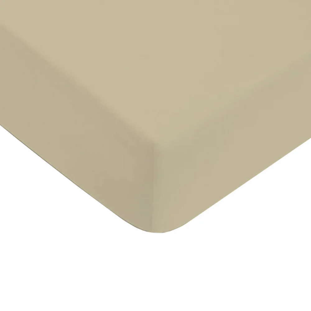 Drap housse uni en coton 57 fils 180x200cm>Future Home Clearance
