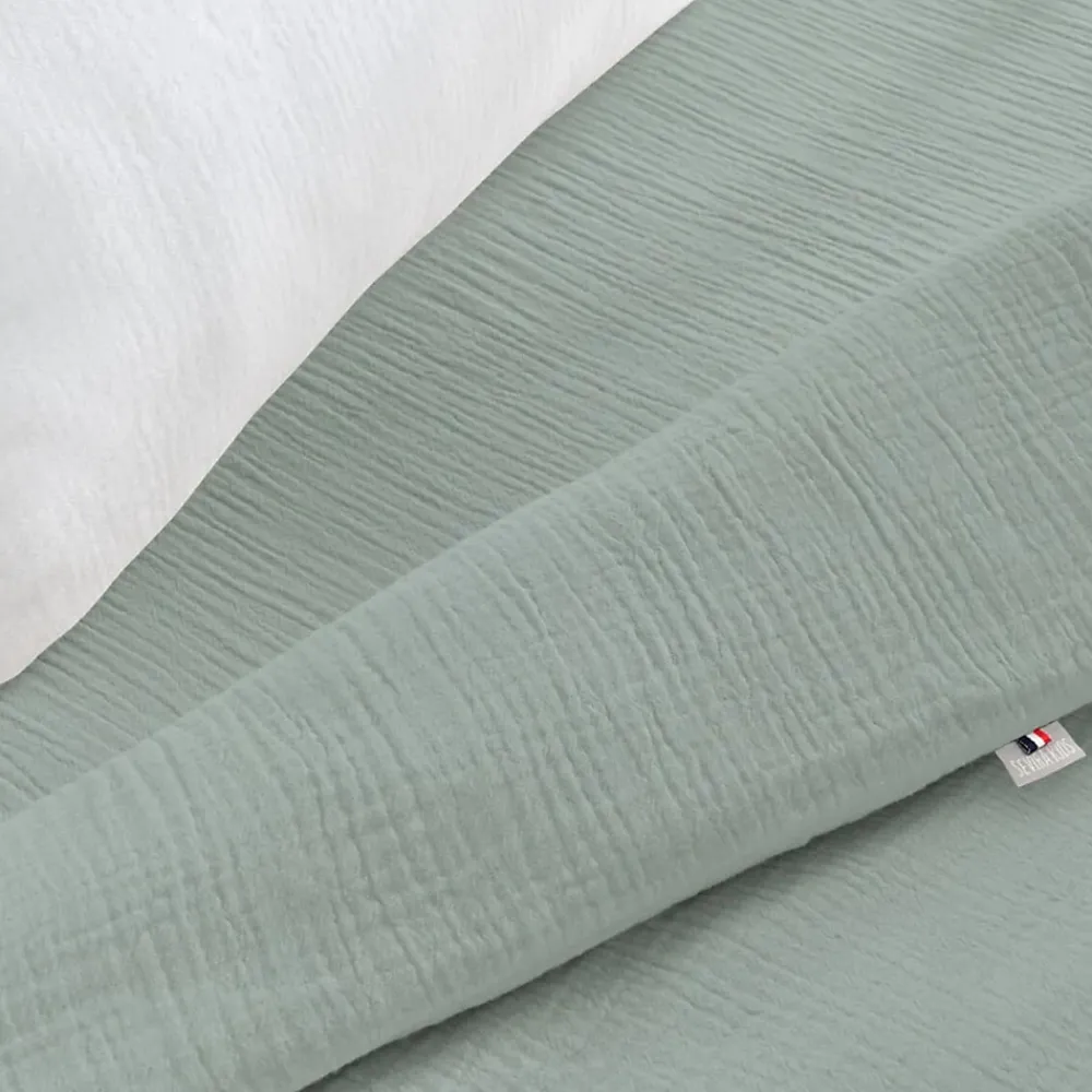 Sevira Kids Drap housse uni en gaze de coton* Drap Housse|Drap Housse