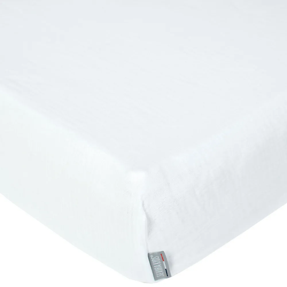Drap housse uni en gaze de coton>Sevira Kids Outlet