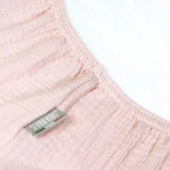 Drap housse uni en gaze de coton><noscript><img width=