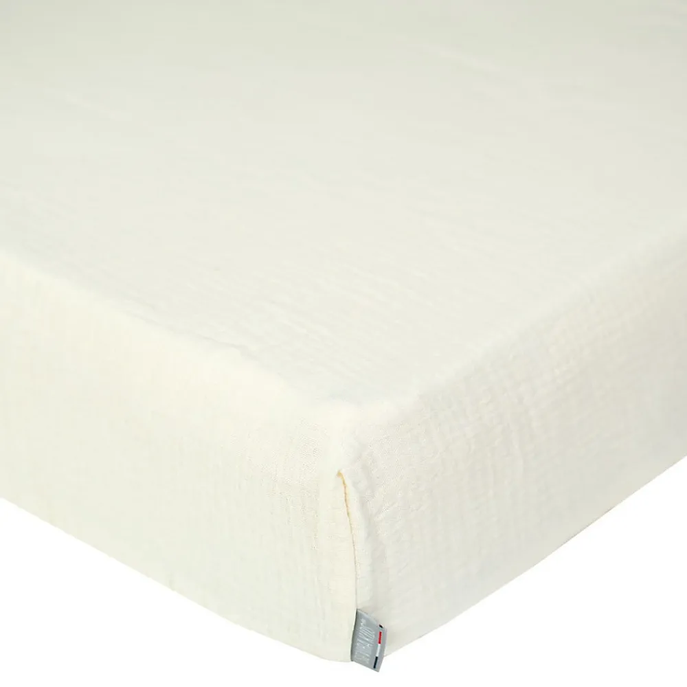 Drap housse uni en gaze de coton>Sevira Kids