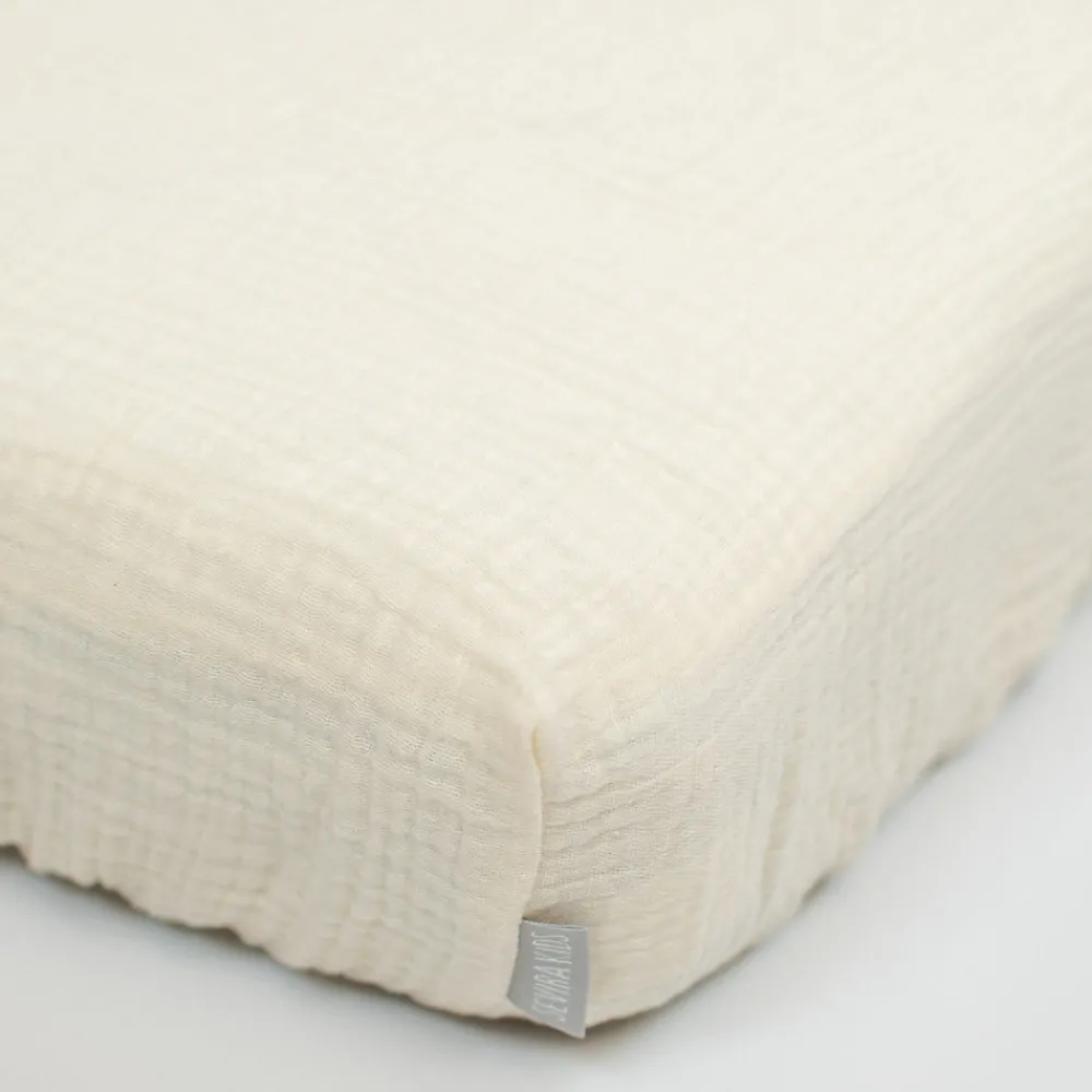 Drap housse uni en gaze de coton>Sevira Kids