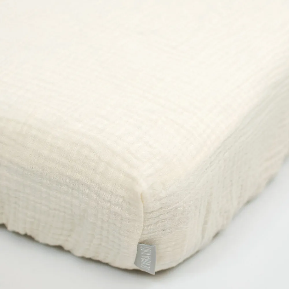 Drap housse uni en gaze de coton>Sevira Kids