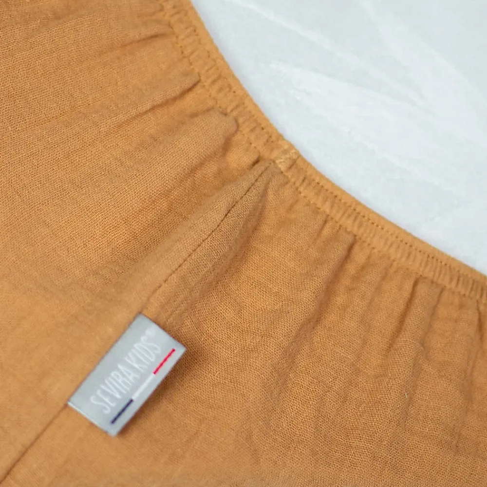 Drap housse uni en gaze de coton>Sevira Kids Sale