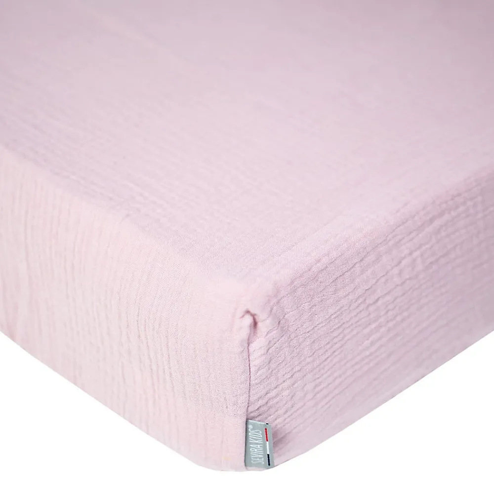 Drap housse uni en gaze de coton>Sevira Kids Sale