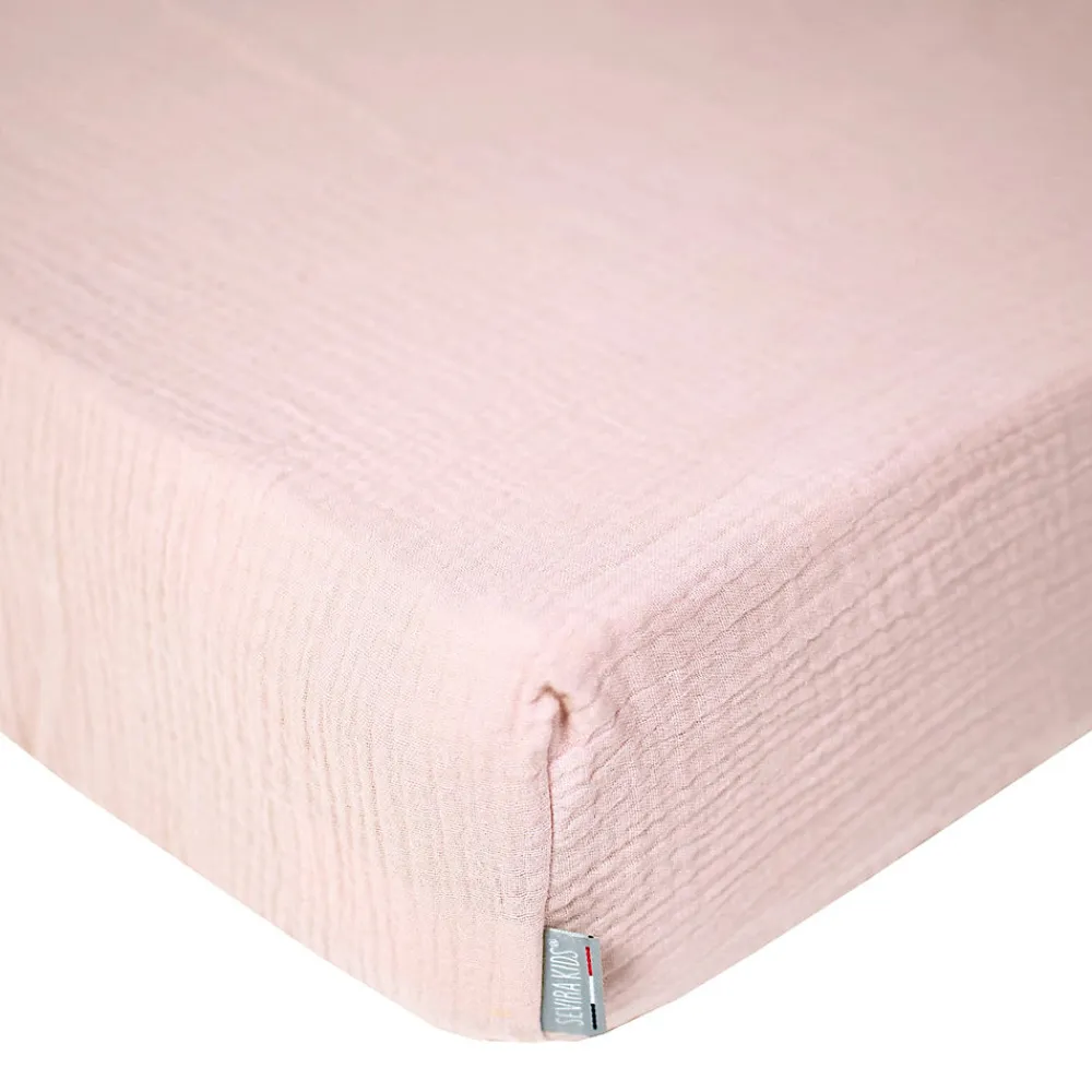 Drap housse uni en gaze de coton>Sevira Kids Sale