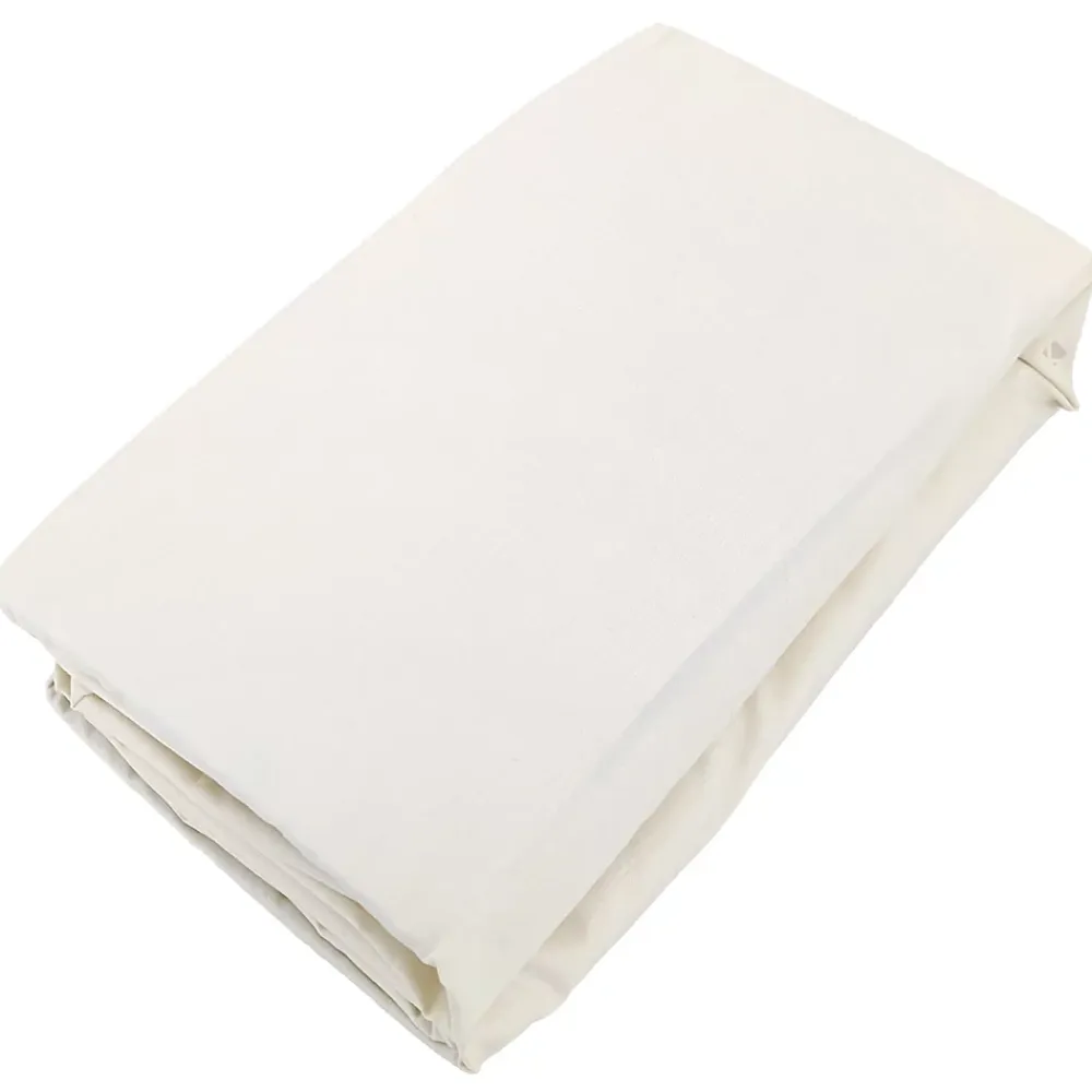 Linnea Drap housse uni 80x200 cm bonnet 35 cm percale de coton MANOIR Ivoire* Drap Housse|Drap Housse