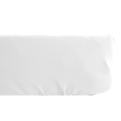 Linnea Drap housse uni 160x200 cm bonnet 35 cm percale de coton MANOIR blanc Neige* Drap Housse|Drap Housse