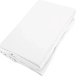 Linnea Drap housse uni 160x200 cm bonnet 35 cm percale de coton MANOIR blanc Neige* Drap Housse|Drap Housse