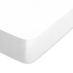 Linnea Drap housse uni 80x200 cm bonnet 30 cm coton ALTO Blanc* Drap Housse|Drap Housse
