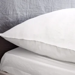 Drap housse uni 160x200 cm MILA 100% polyester micro lavée blanc><noscript><img width=