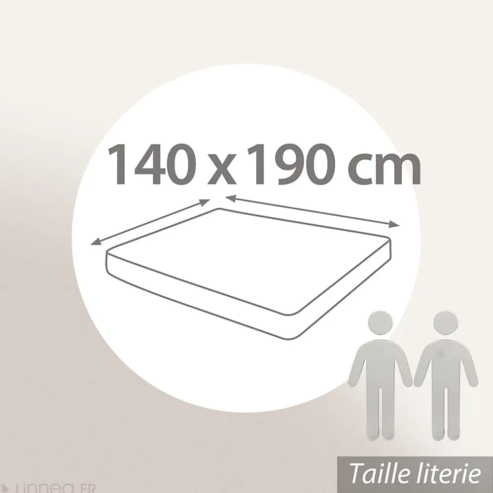 Linnea Drap housse uni 140x190 cm MILA polyester micro lavée gris anthracite* Drap Housse|Drap Housse