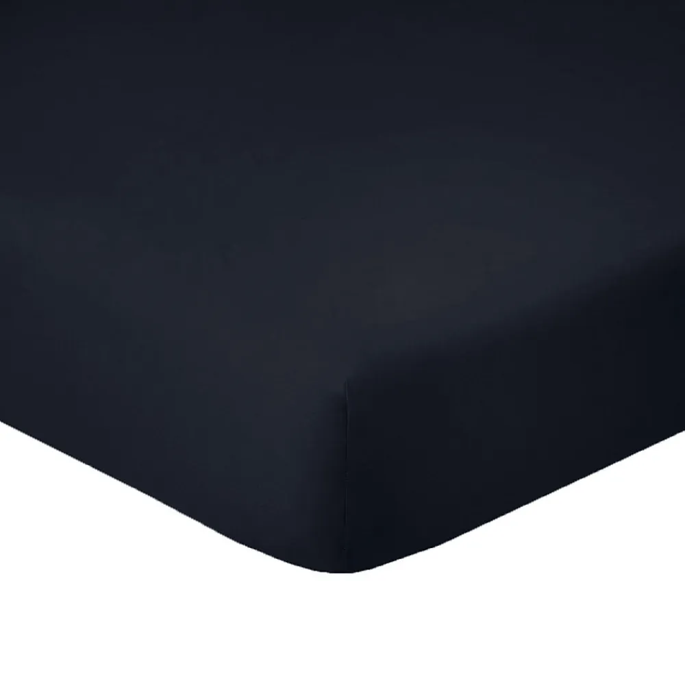 Drap housse 90x190 + 28 cm 100% Coton 57 fils Noir>Housse De Rêve Hot