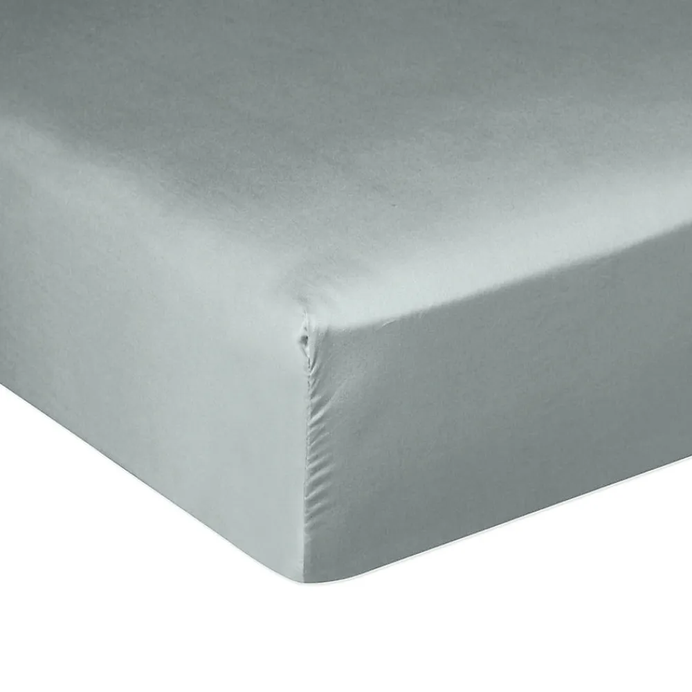 Drap housse 160x200 + 30 cm Satin de Coton Celadon>Housse De Rêve