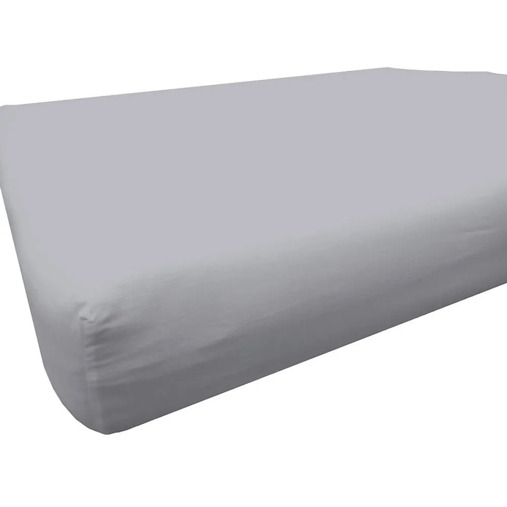 Drap housse 180x200 +30 cm 100% coton bio 57 fils gris>Housse De Rêve Outlet