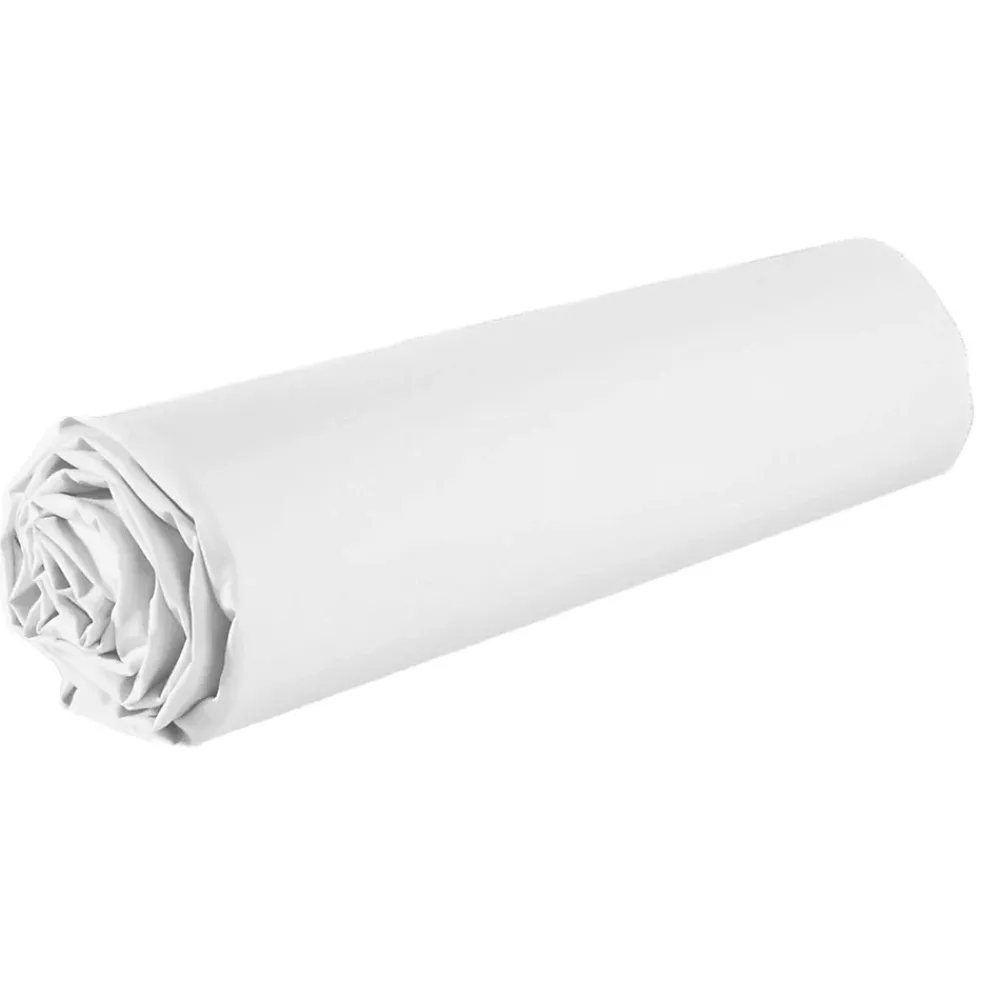 Housse De Rêve Drap housse 140x190 +35 cm Coton 57 fils Blanc* Drap Housse|Drap Housse