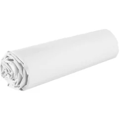 Drap housse 90x190 +35 cm Coton 57 fils Blanc>Housse De Rêve Sale