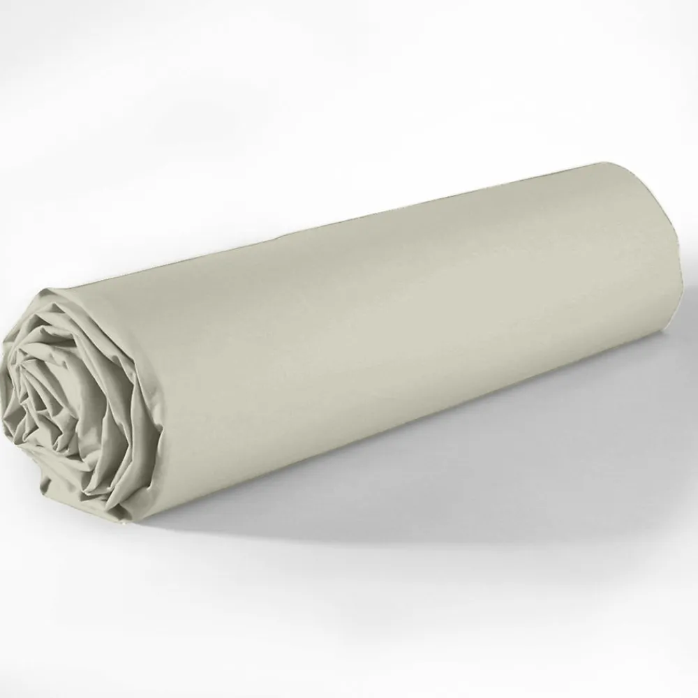 Drap housse 140x190 +35 cm Coton 57 fils Ivoire>Housse De Rêve Online