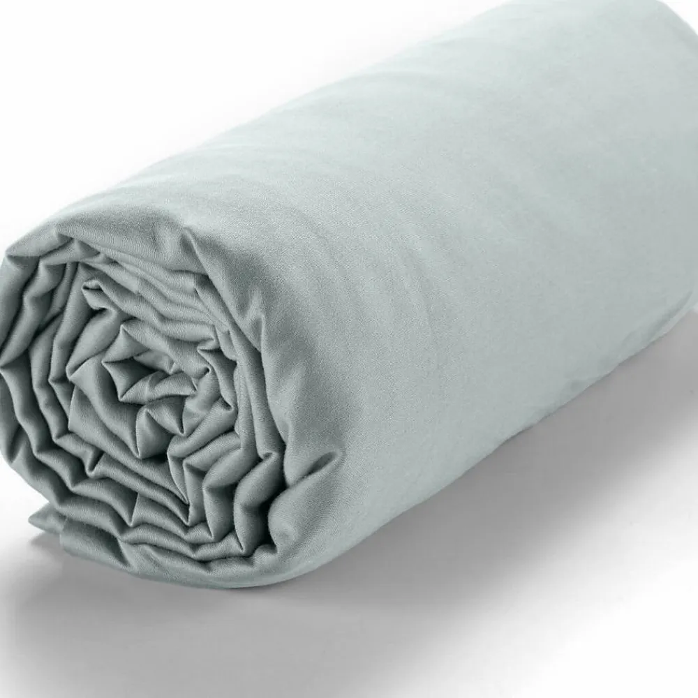 Housse De Rêve Drap housse 160x200 +30 cm satin de coton celadon* Drap Housse|Drap Housse