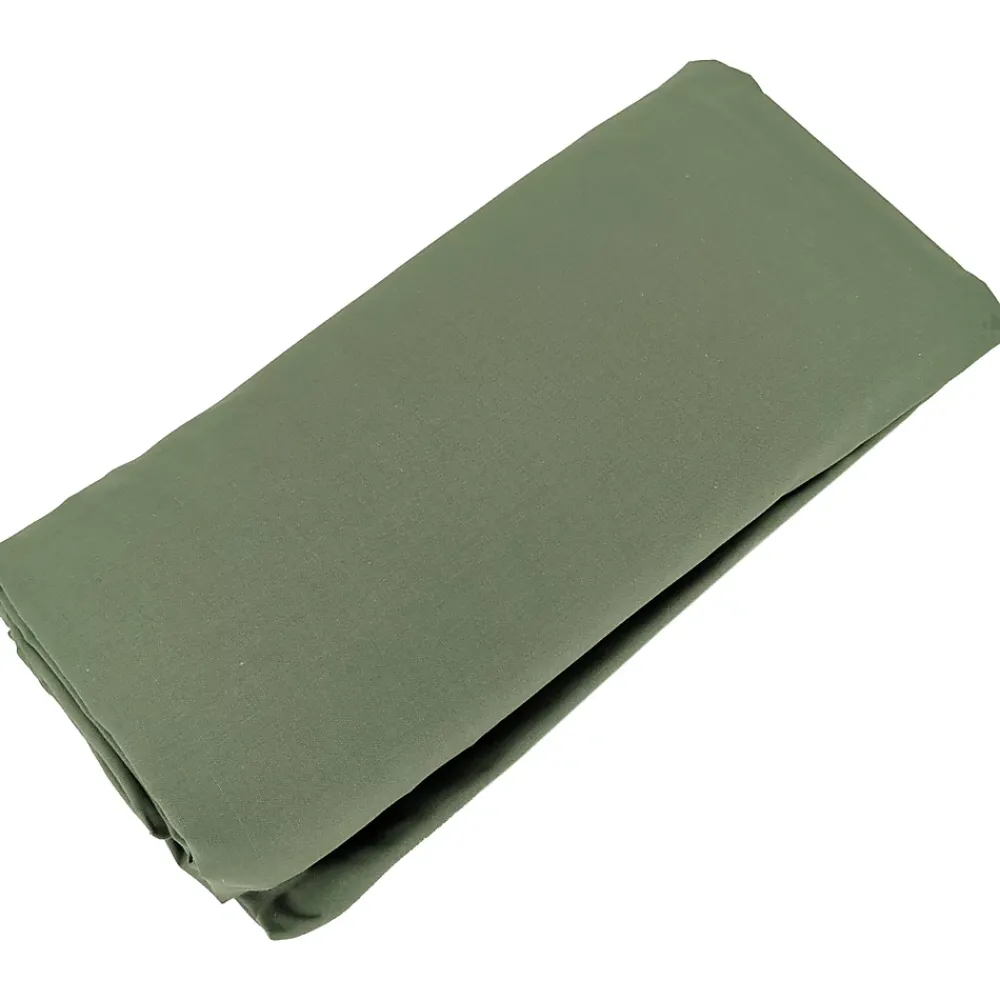 Linnea Drap housse 180x200 cm bonnet 30 cm percale de coton PASSION PERCALE vert Kaki* Drap Housse|Drap Housse