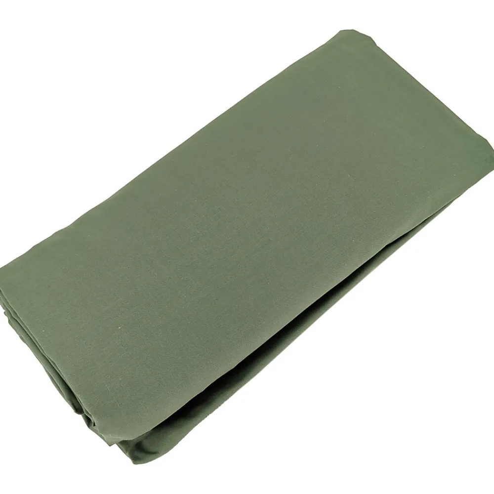Drap housse 160x200 cm bonnet 40 cm percale de coton PASSION PERCALE vert Kaki>Linnea
