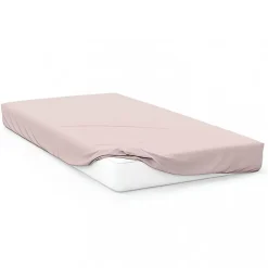 Soleil D'Ocre Drap housse 140x190 cm en coton 57 Fils rose* Drap Housse|Drap Housse