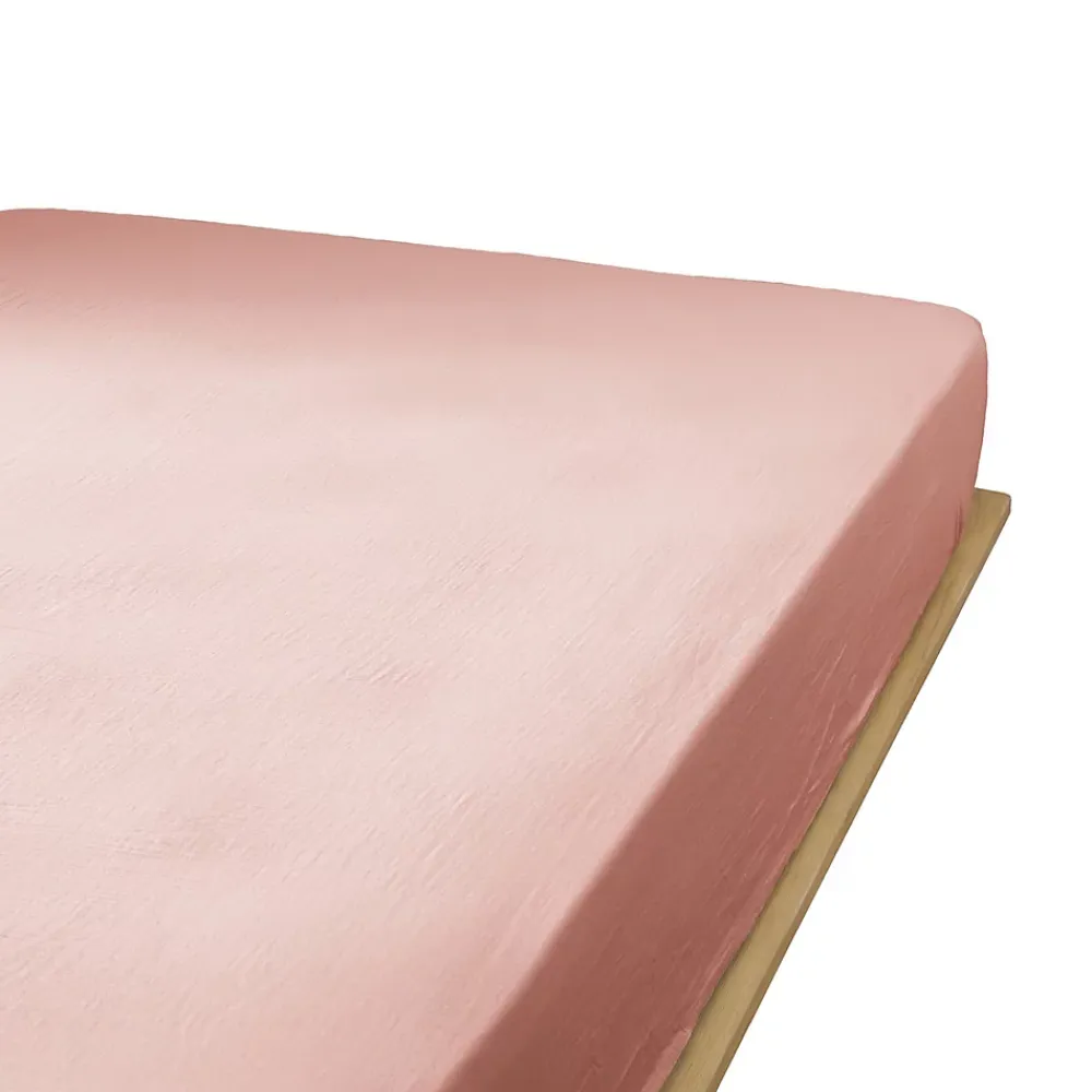 Housse De Rêve Drap housse 160x200 cm en Gaze de coton Rose* Drap Housse|Drap Housse